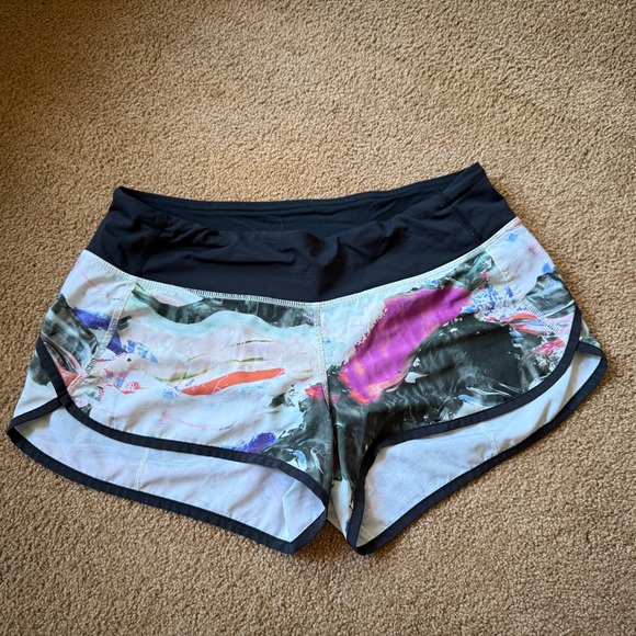 Lululemon Athletica Black and Pink Athletic Shorts - Picture 2 of 2